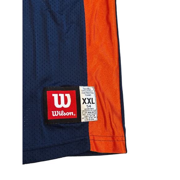 Vtg Denver Broncos John Elway #7 Football Jersey Blue Orange Sz 54 2XL Wilson - Picture 4 of 8